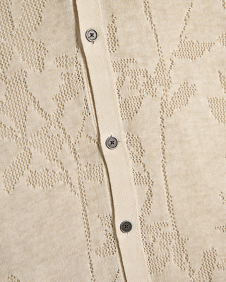 John Varvatos Miguel Ss Camp Collar Shirt Almond 8 9236