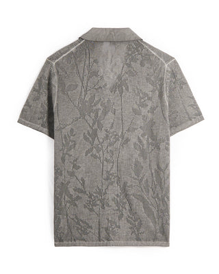 John Varvatos Miguel Ss Camp Collar Shirt Grey 10 9231