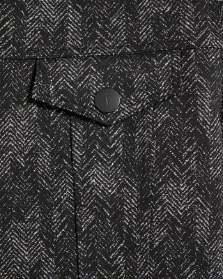 John Varvatos Variegated Herringbone Fleece Lined Jacket Black 1 6060