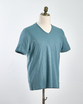 John Varvatos Miles Slub V Neck T Shirt Teal 1661