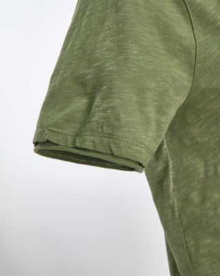 John Varvatos Miles Slub V Neck T Shirt Olive 1653
