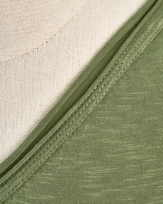 John Varvatos Miles Slub V Neck T Shirt Olive 1654