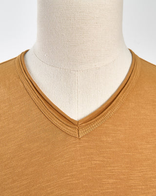 John Varvatos Miles Slub V Neck T Shirt Copper 1659