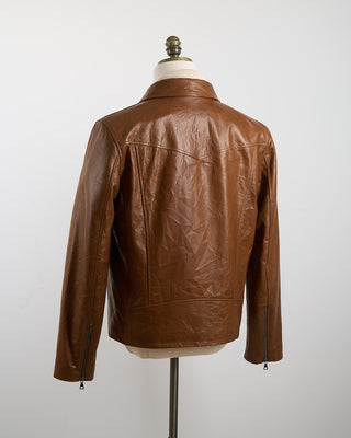 John Varvatos Barrow Leather Jacket Hazel 1196