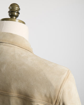 John Varvatos Izzy Leather Shirt Jacket Tan 1216