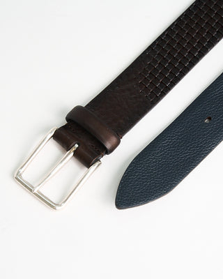 Veneta Cinture Textured Pattern Casual Leather Belt Brown  3