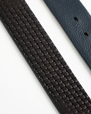 Veneta Cinture Textured Pattern Casual Leather Belt Brown  5