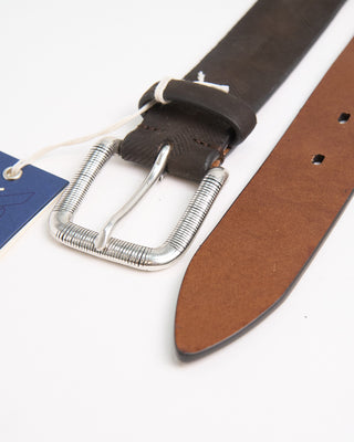 Veneta Cinture Laser Cut Casual Leather Belt Brown 1 4
