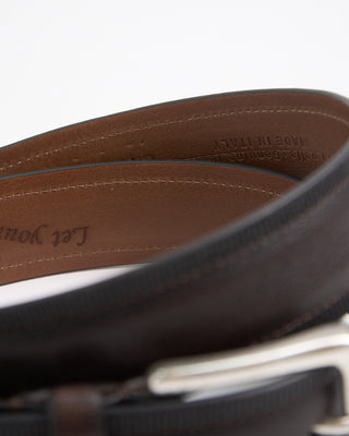Veneta Cinture Embossed Pebbled Casual Leather Belt Brown 1 4