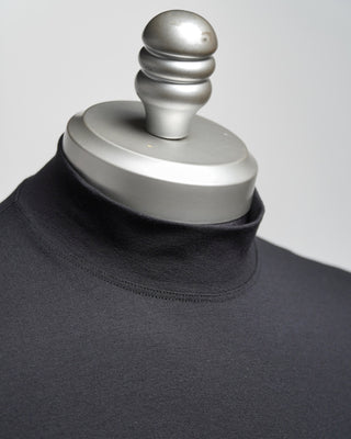 01M Phil Petter Premium Jersey Mock Neck Shirt Black  2