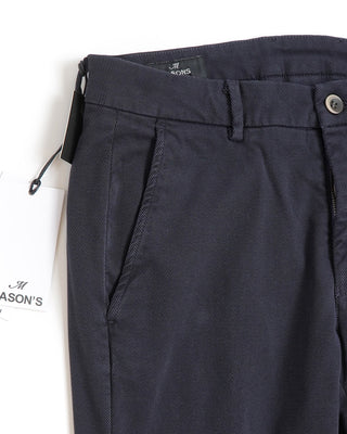 Masons Navy Cotton Modal Twill Pants Navy  1