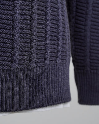 Phil Petter Quarter Zip High Texture Sweater Gunmetal  2