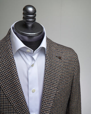 Tagliatore Super Soft Navy And Bordeaux Houndstooth Sport Jacket Navy  5