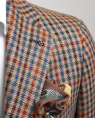 Tagliatore Wool  Cashmere Fall Palette Tweed Gingham Sport Jacket Multi  3