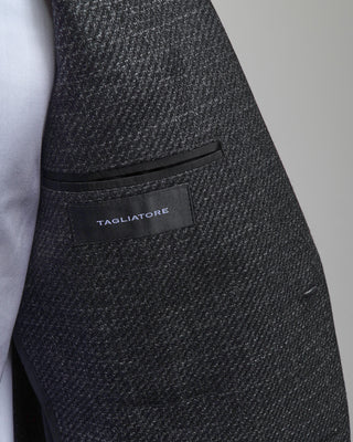 Tagliatore Textured Twill Charcoal Sport Jacket Charcoal  3