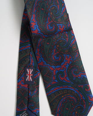 Robert Keyte Silk Paisley Tie Red 1021