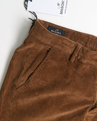 Masons Torino Stretch Tailored Fit Medium Wale Corduroy Pants Cognac 0 4