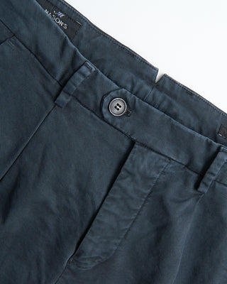 Masons Boston Relaxed Silhouette Brushed Twill Casual Pants Charcoal 0 5
