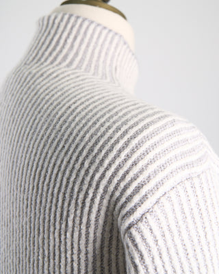Phil Petter Soft Ribbed Hi Low Mockneck Sweater Off White  5