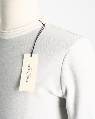 Phil Petter Soft Two Tone Crewneck Sweater Off White  3