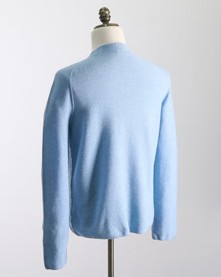 Phil Petter Tubular Knit Mockneck Sweater Light Blue  1