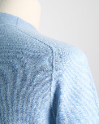 Phil Petter Tubular Knit Mockneck Sweater Light Blue  4