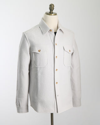 Phil Petter Melton Wool Workshirt Off White  1