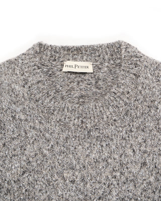 Phil Petter Wintercotton Tweed Crew Neck Sweater Grey 7 4855