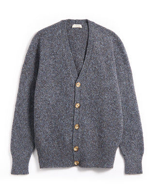 Phil Petter Wintercotton Tweed Cardigan Blue 7 5457