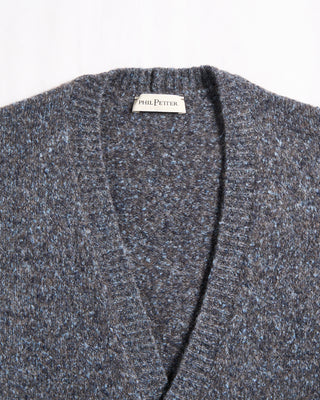 Phil Petter Wintercotton Tweed Cardigan Blue 9 5462