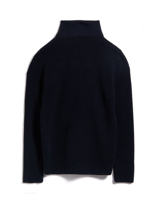 Phil Petter Double Royal Stitch Zip Cardigan Navy 17 3308