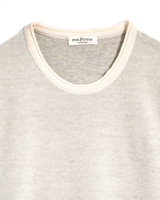 Phil Petter Double Face Crew Neck Sweater Bone 7 3631