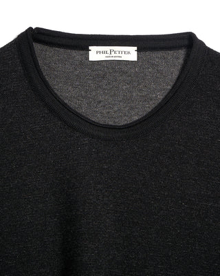 Phil Petter Double Face Crew Neck Sweater Black 7 3635