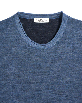 Phil Petter Double Face Crew Neck Sweater Blue 6 3618