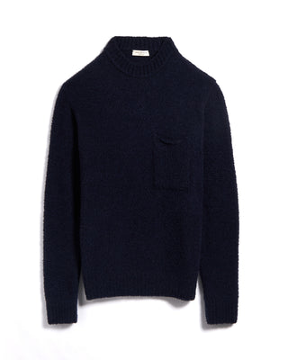 Phil Petter Faux Fur Crew Neck Sweater Navy 6 3306