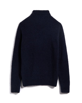 Phil Petter Faux Fur Crew Neck Sweater Navy 9 3305