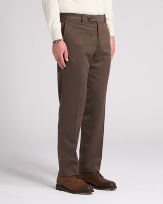 GTA Moda Easy Care Tech Wool Twill Regular Fit Dress Pants Taupe 5 5796