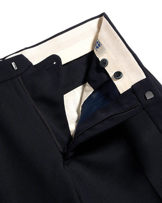 GTA Moda Easy Care Tech Wool Twill Regular Fit Dress Pants Navy 3420