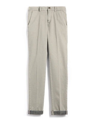 Masons Torino Brushed Twill Chinos Silver 5896