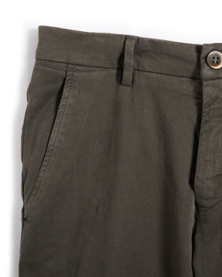 Masons Torino Brushed Twill Chinos Olive Brown 1 5891