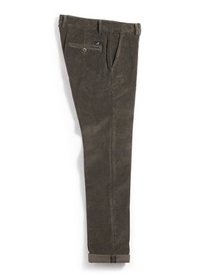 Masons Torino Mid Wale Corduroy Pants Olive Brown 12 5542