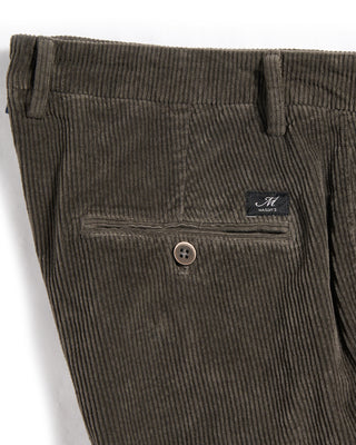 Masons Torino Mid Wale Corduroy Pants Olive Brown 16 5546