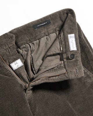 Masons Torino Mid Wale Corduroy Pants Olive Brown 4 5541