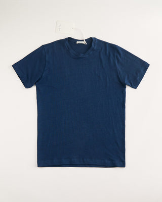 Stefan Brandt Enno Blue Heathered Linen T Shirt Blue 1 1877