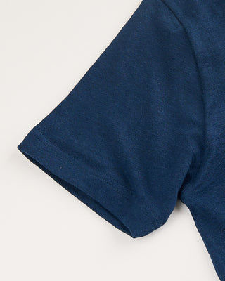 Stefan Brandt Enno Blue Heathered Linen T Shirt Blue 3 1875