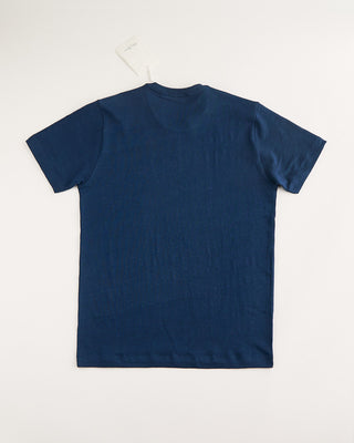Stefan Brandt Enno Blue Heathered Linen T Shirt Blue 7 1872