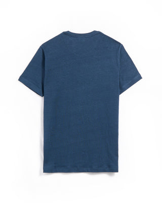 Stefan Brandt Enno Blue Heathered Linen T Shirt Blue 7 6470