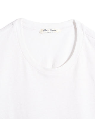Stefan Brandt Enno White Heathered Linen T Shirt White 4 6553