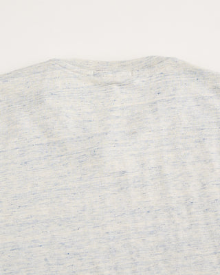 Stefan Brandt Enno Blue  Ivory Heathered Linen T Shirt Ecru 5 1897