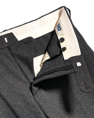 GTA Moda Technical Cotton Jersey Stretch Tailored Trousers Charcoal 6 3440